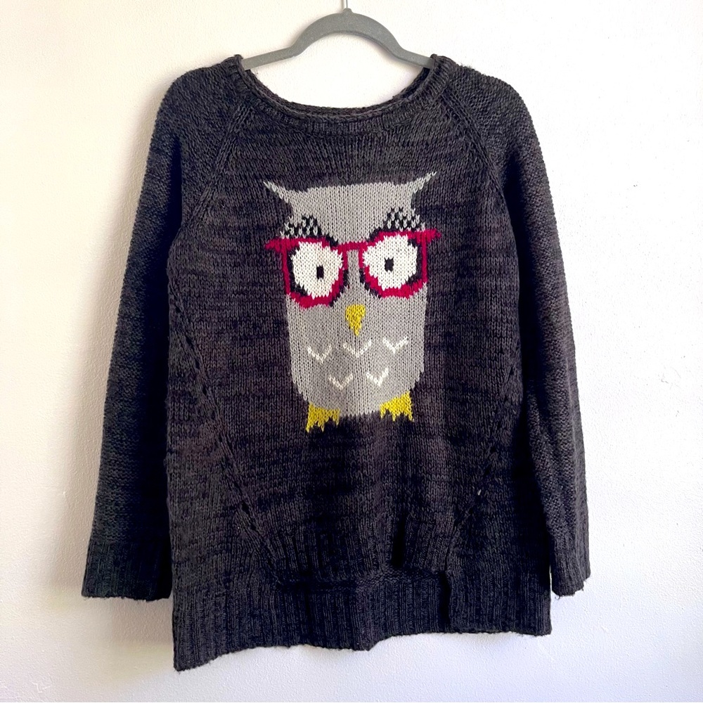 Democracy Knitted Sweater Grey Size Small Oversized Sweatshirt